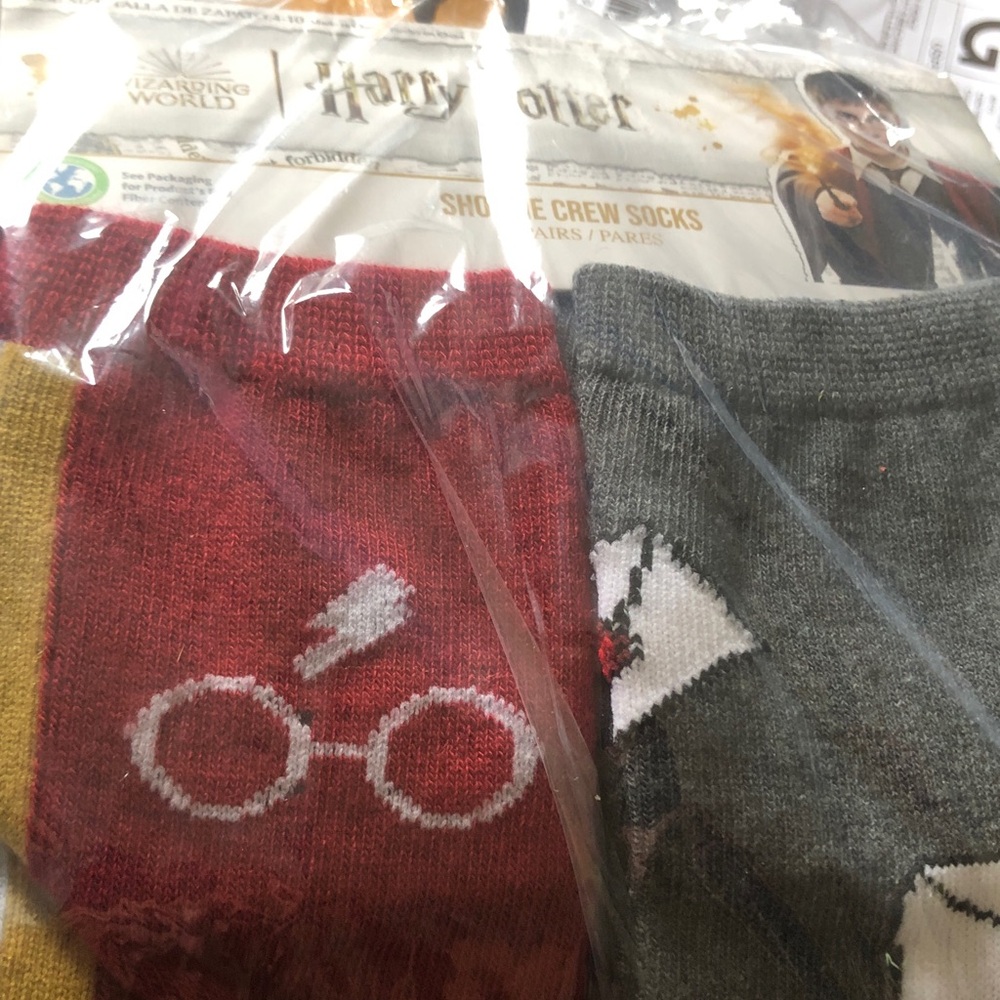 Warner Bros. Harry Potter Crew Socks in Red, Gray & Yellow